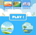 Game on landforms - desert, coastal and glacier landforms game.