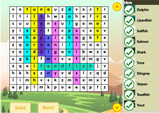 Names of fish word search puzzle for kids