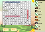 Names of mammals word search puzzle online