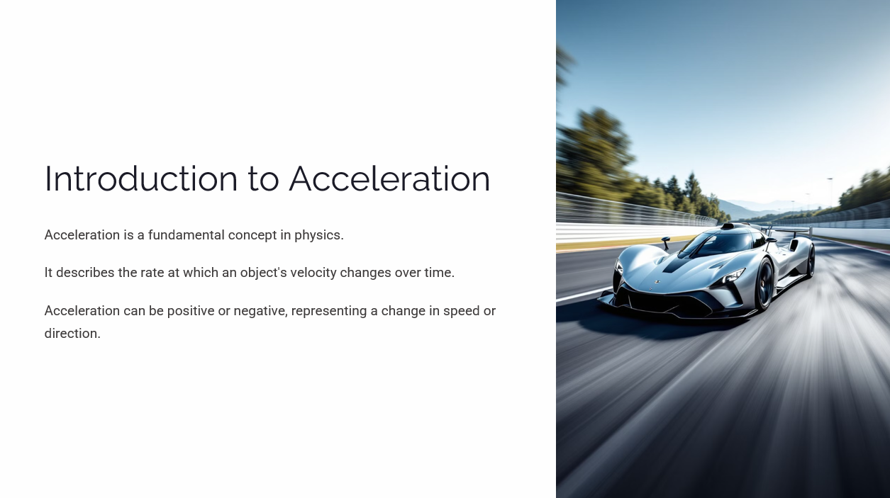 Acceleration Time Graph PPT 
