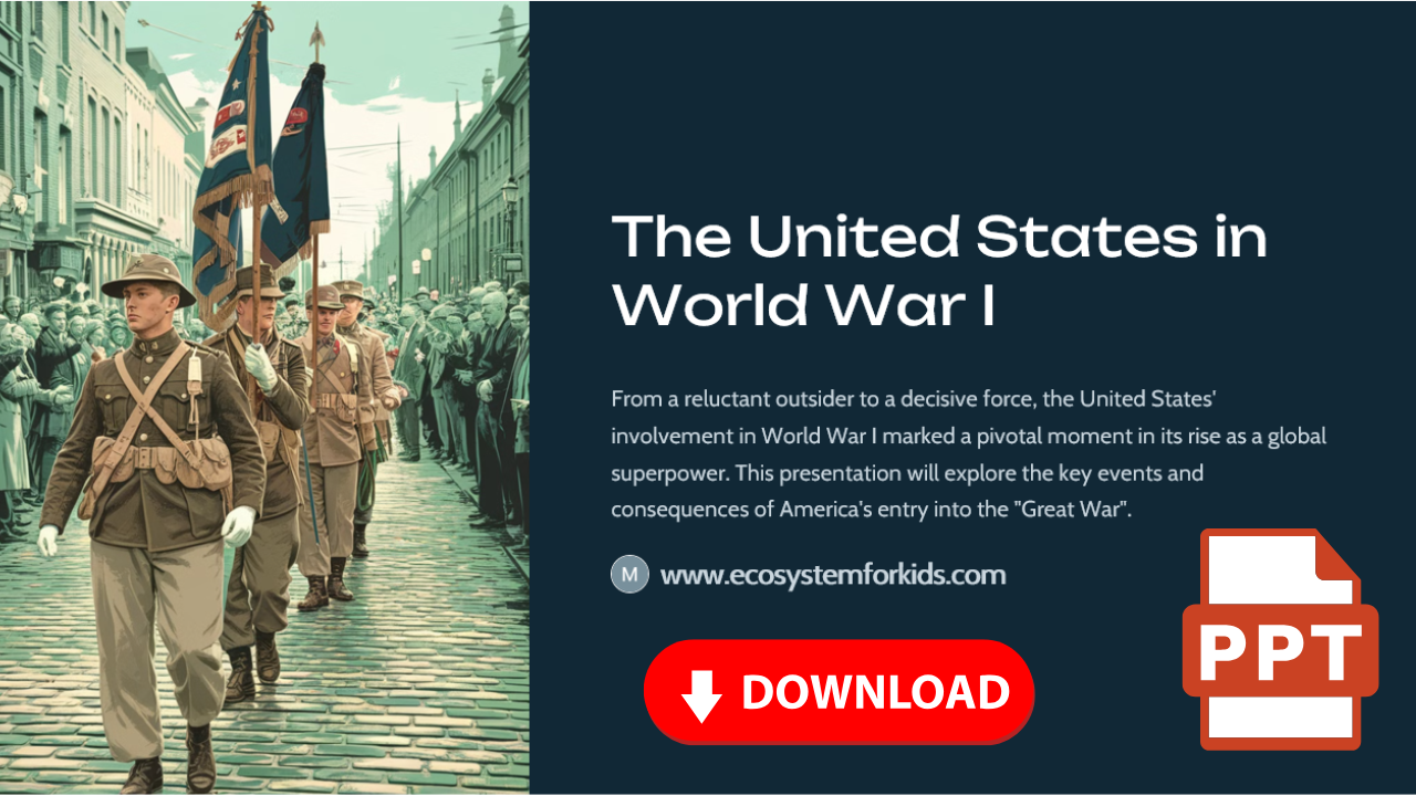 USA in World War I PPT - Free resources for teachers.